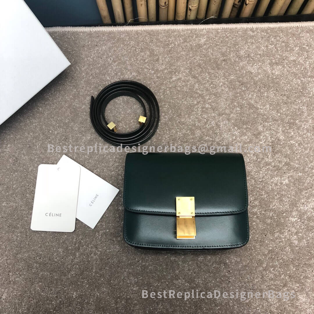Celine Small Classic Box Bag Amzone Calfskin